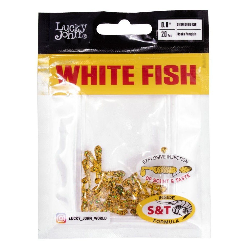 Силиконовая приманка Lucky John White Fish 0.8in 20 мм 20 шт PA19 Pro Series  140227-PA19 — крупный план
	                                    2