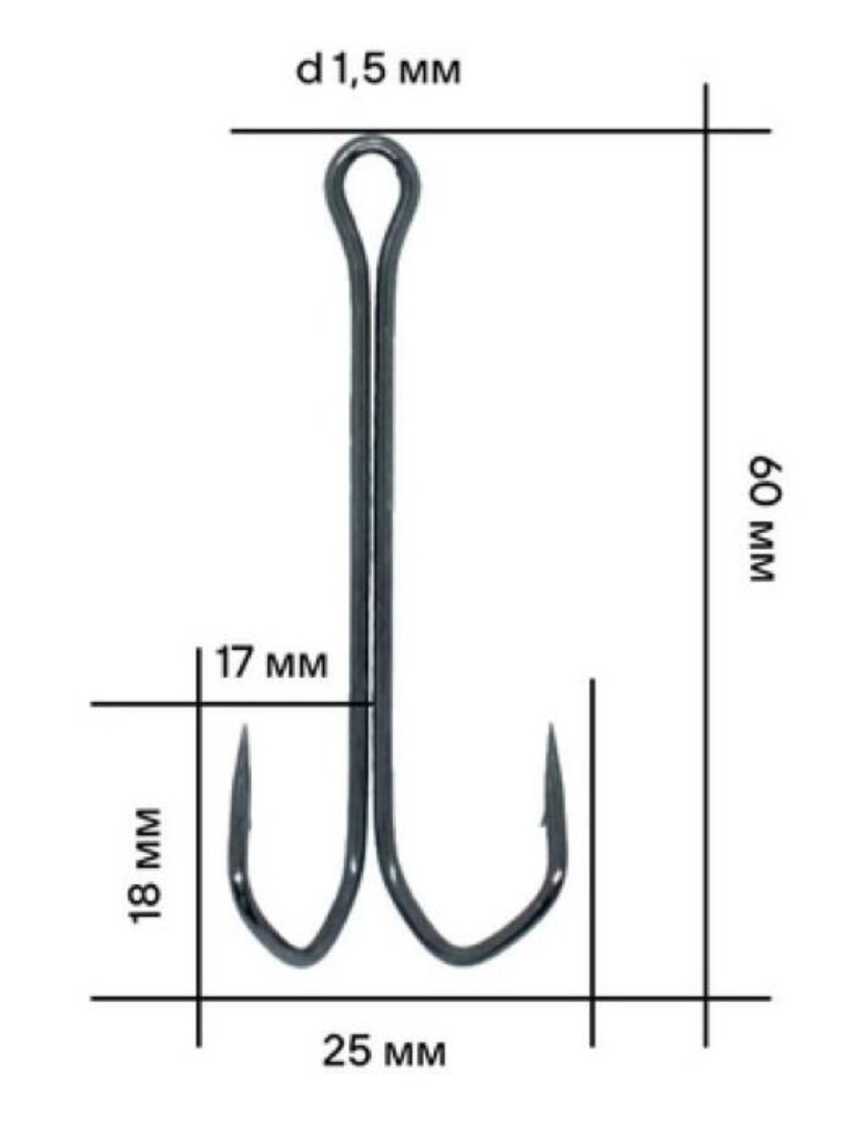 Крючок Двойной UF Studio Double Hook Long №3/0 10 шт    Dh#3/0pack — крупный план
	                                    2