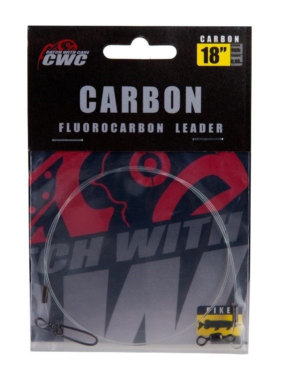 Поводок CWC Carbon Leader 45 см 40,86 кг  0,9 мм  1 шт 18" 90lb  03-CWCFL18 — крупный план
	                                    2