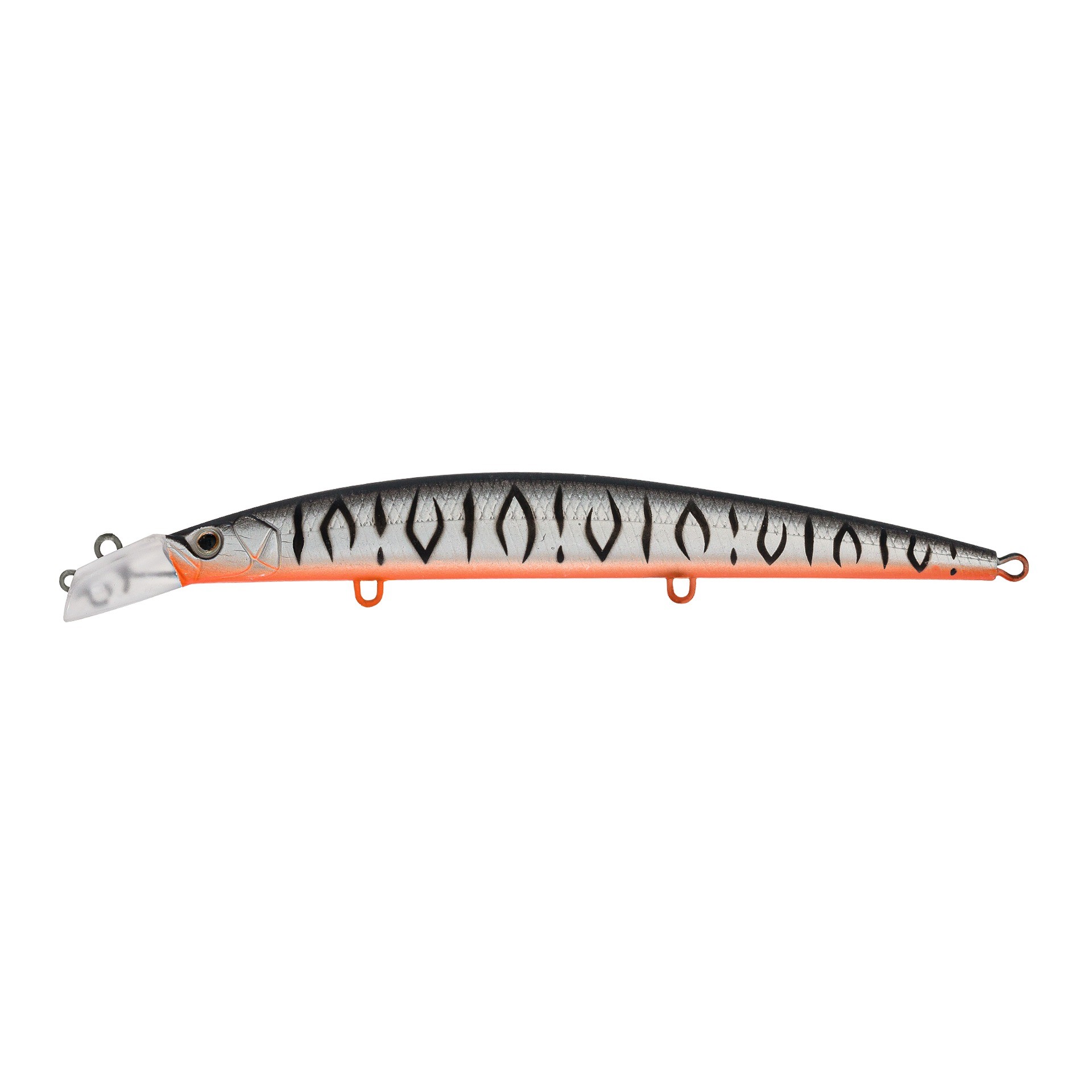 Воблер Strike Pro Top Water Minnow 130 A243ES Grey Shadow Mat Tiger 15 гр   JL-158F#A243ES — характеристики,  особенности конструкции