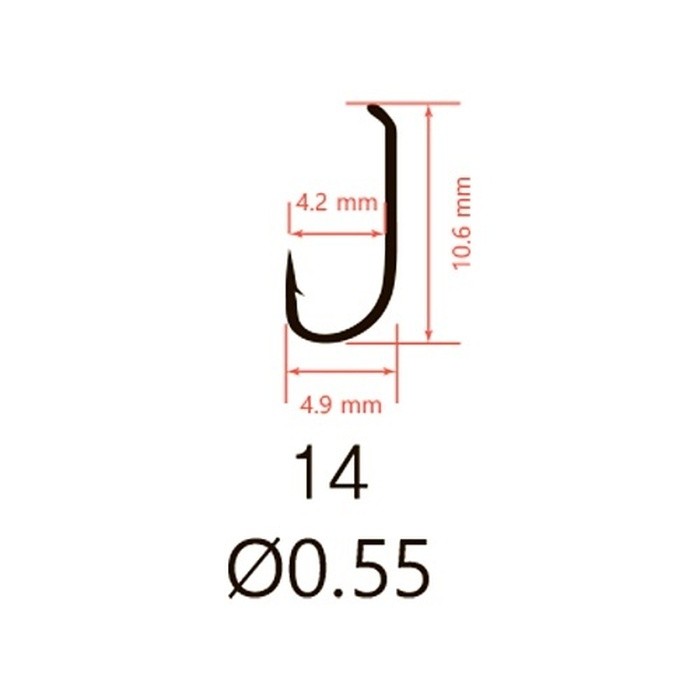Крючок Одинарный Saikyo KH-72480 SFW Wet BR №14 20 шт BR   72480SFWBR14-20 — крупный план
	                                    1