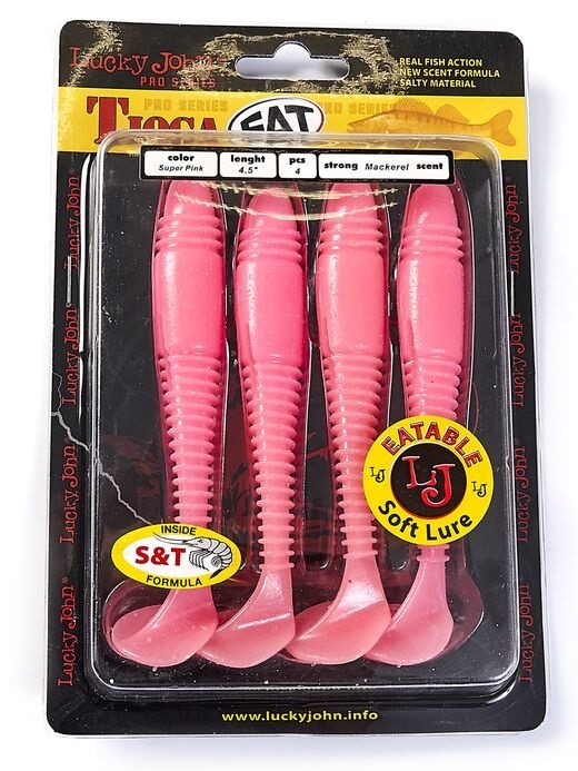 Силиконовая приманка Lucky John Tioga Fat 4.5in 115 мм 4 шт F05 Pro Series  140147-F05 — крупный план
	                                    2