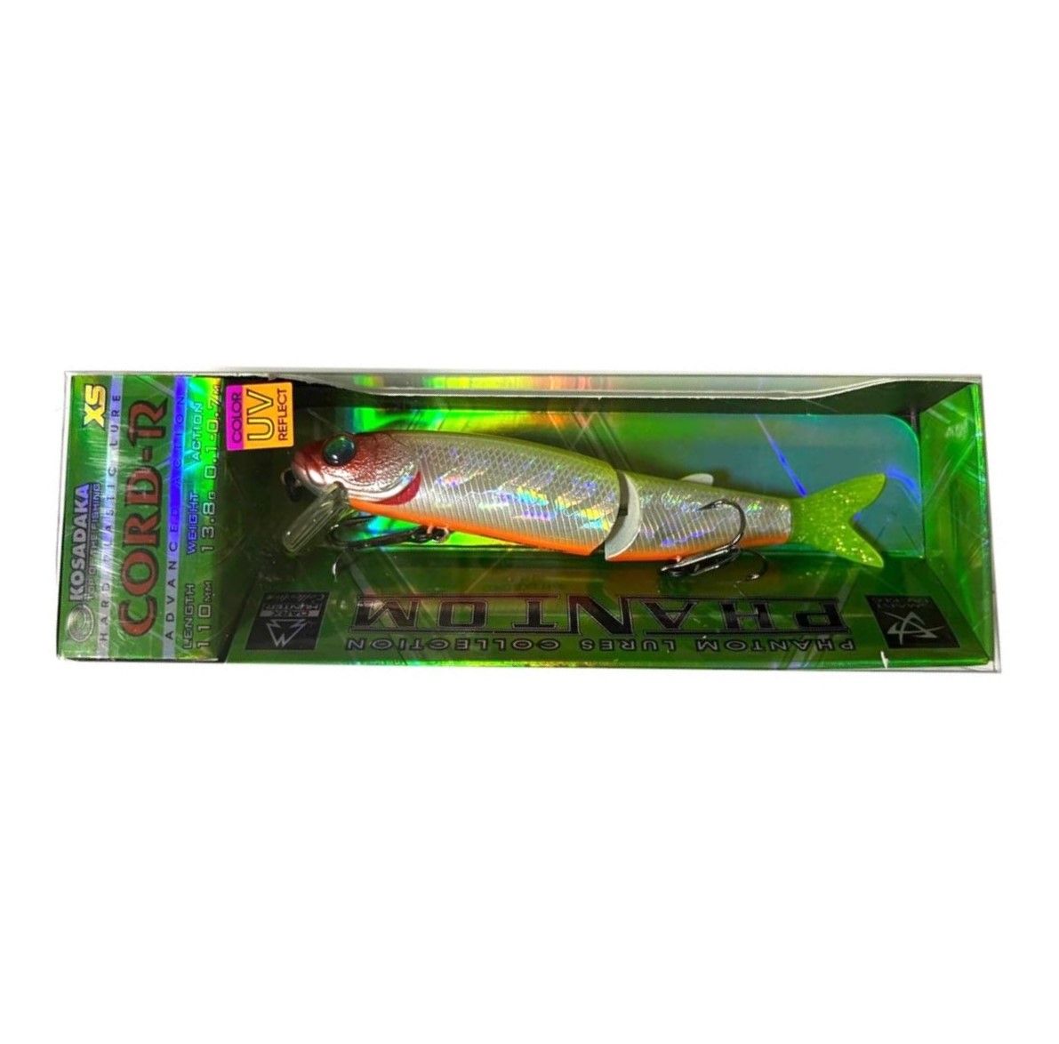 Воблер Kosadaka Cord-R XS 110F LME 13,8 гр   CordRS110F-LME — крупный план
	                                    1