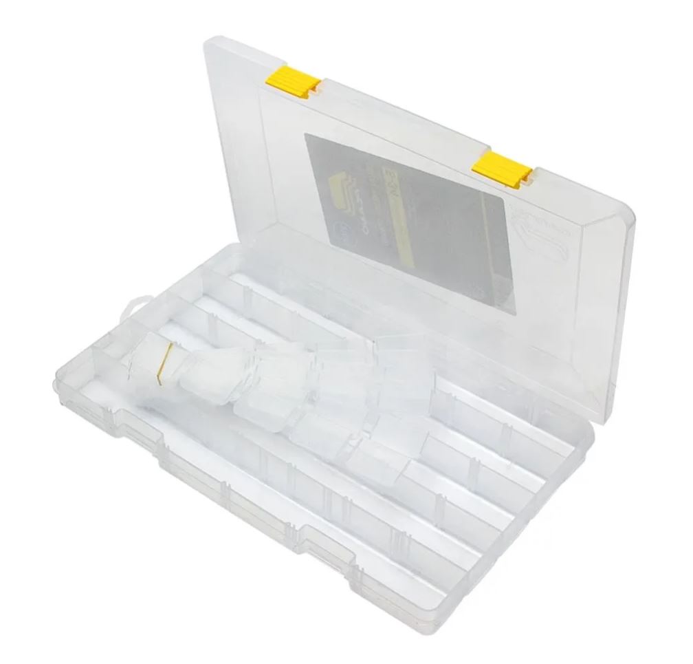 Коробка Plano 2370100 Thin Stow W/Tab Yellow Latch  35,6х23,2х3,5 см    PMC2370100 — крупный план
	                                    1
