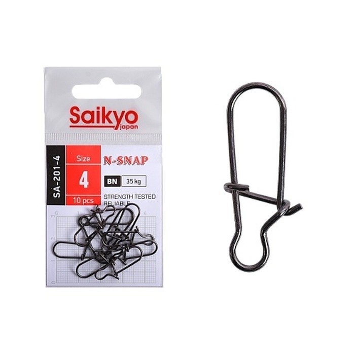 Застежка Saikyo SA-201 №4 10 шт BN   SA-201-4 — характеристики,  особенности конструкции
