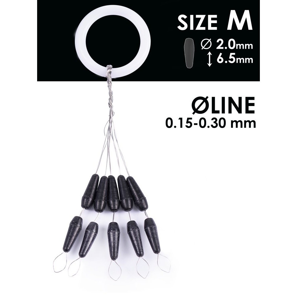 Стопор Salmo Rubber Cone Stops №M 10 шт    S901-002M — характеристики,  особенности конструкции