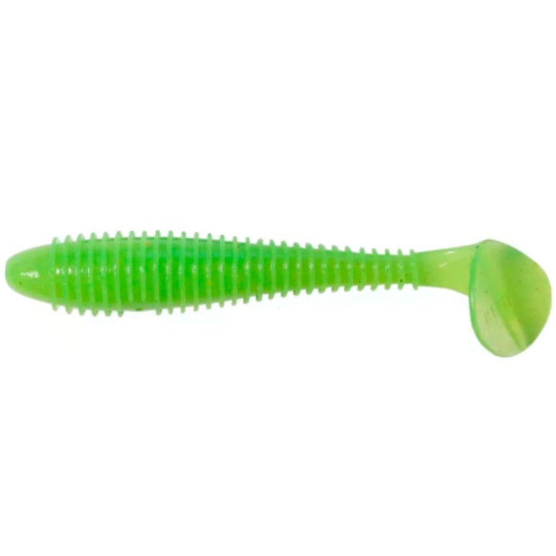 Силиконовая приманка Keitech Swing Impact Fat 2.8 71 мм 8 шт 026 Clear Chartreuse Glow — характеристики,  особенности конструкции