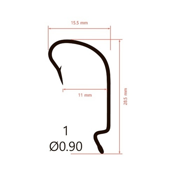 Крючок Офсетный Saikyo BS-2312 №1 10 шт R   BS-2312R1-10 — крупный план
	                                    2