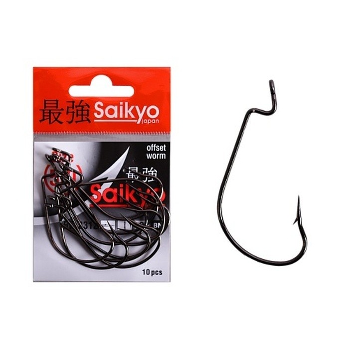 Крючок Офсетный Saikyo BS-2312 №5/0 10 шт BN   BS-2312BN5/0-10 — характеристики,  особенности конструкции