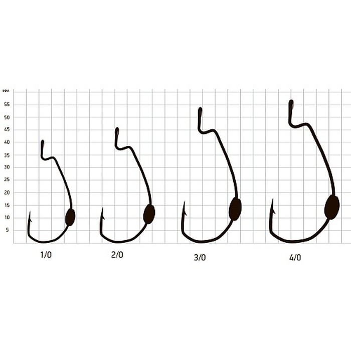 Крючок Офсетный Saikyo BS-2334 Weighted №4/0 5 шт BN   BS-2334BN4/0-5 — крупный план
	                                    1