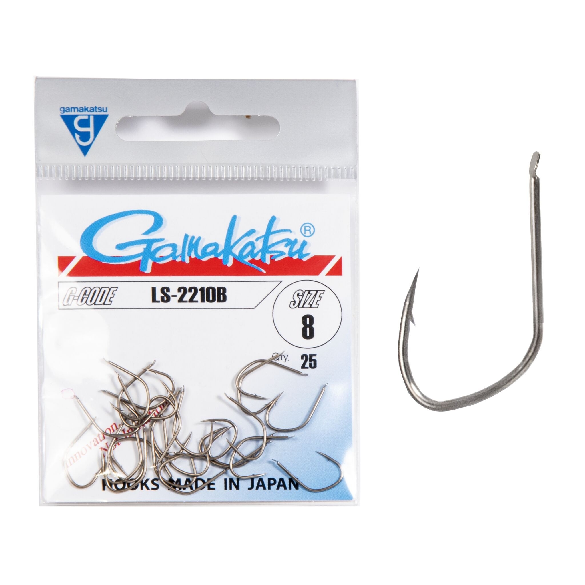 Крючок Одинарный Gamakatsu LS-2210B Hooks Bronze №8 25 шт    146560-008 — характеристики,  особенности конструкции