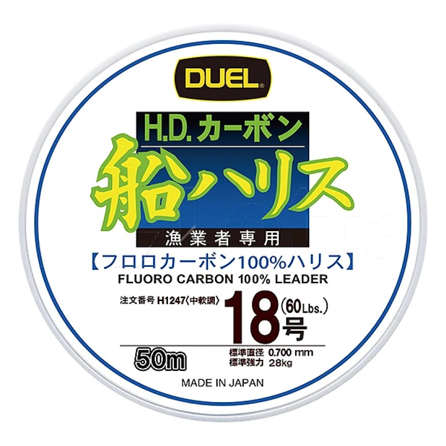 Флюорокарбон Duel H.D. Carbon Fune Leader Fluorocarbon 100% 30 м 0,91 мм    H1253 — характеристики,  особенности конструкции