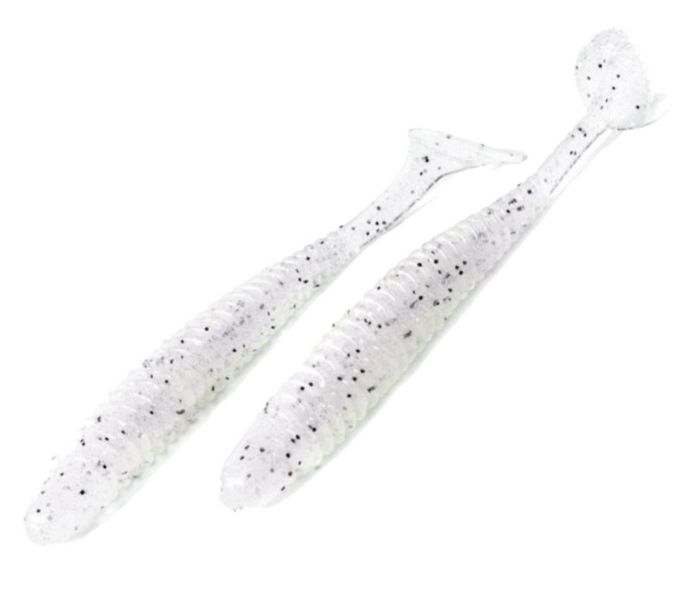 Силиконовая приманка Noike Wobble Shad 4 101 мм 6 шт 048-Clear Wakasagi   NKNJ4048 — крупный план
	                                    1