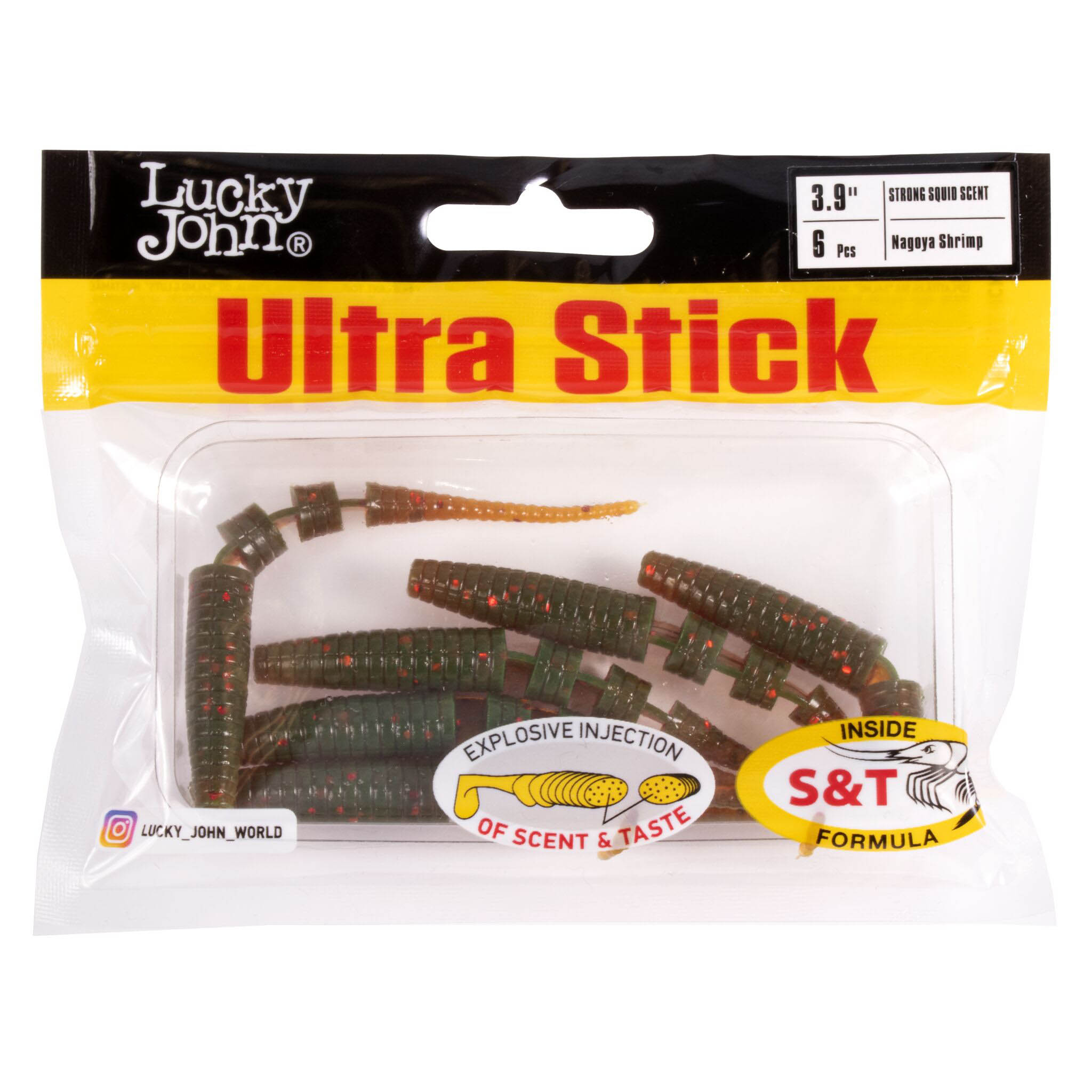 Силиконовая приманка Lucky John Ultra Stick 3,9in 100 мм 6 шт 085 Pro Series  140207-085 — крупный план
	                                    2