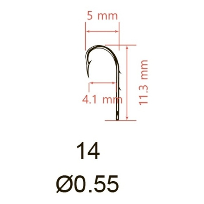 Крючок Одинарный Saikyo KH-11014 Bait Holder №14 10 шт BN   KH-11014BN14-10 — крупный план
	                                    2