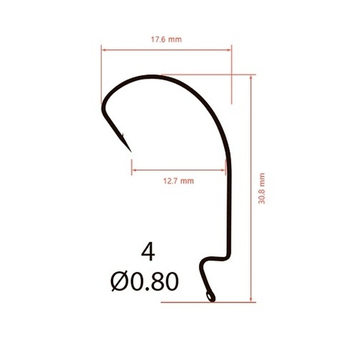 Крючок Офсетный Saikyo BS-3315 №4 10 шт BN   BS-3315BN4-10 — крупный план
	                                    2