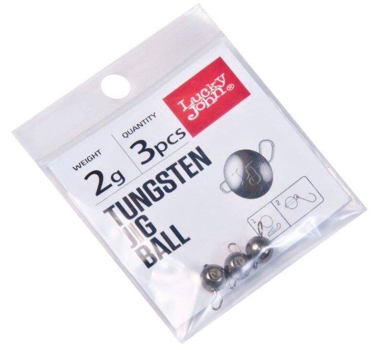 Груз Lucky John Tungsten Jig Ball 2 гр 3 шт  Pro Series  LJTB-002 — крупный план
	                                    1