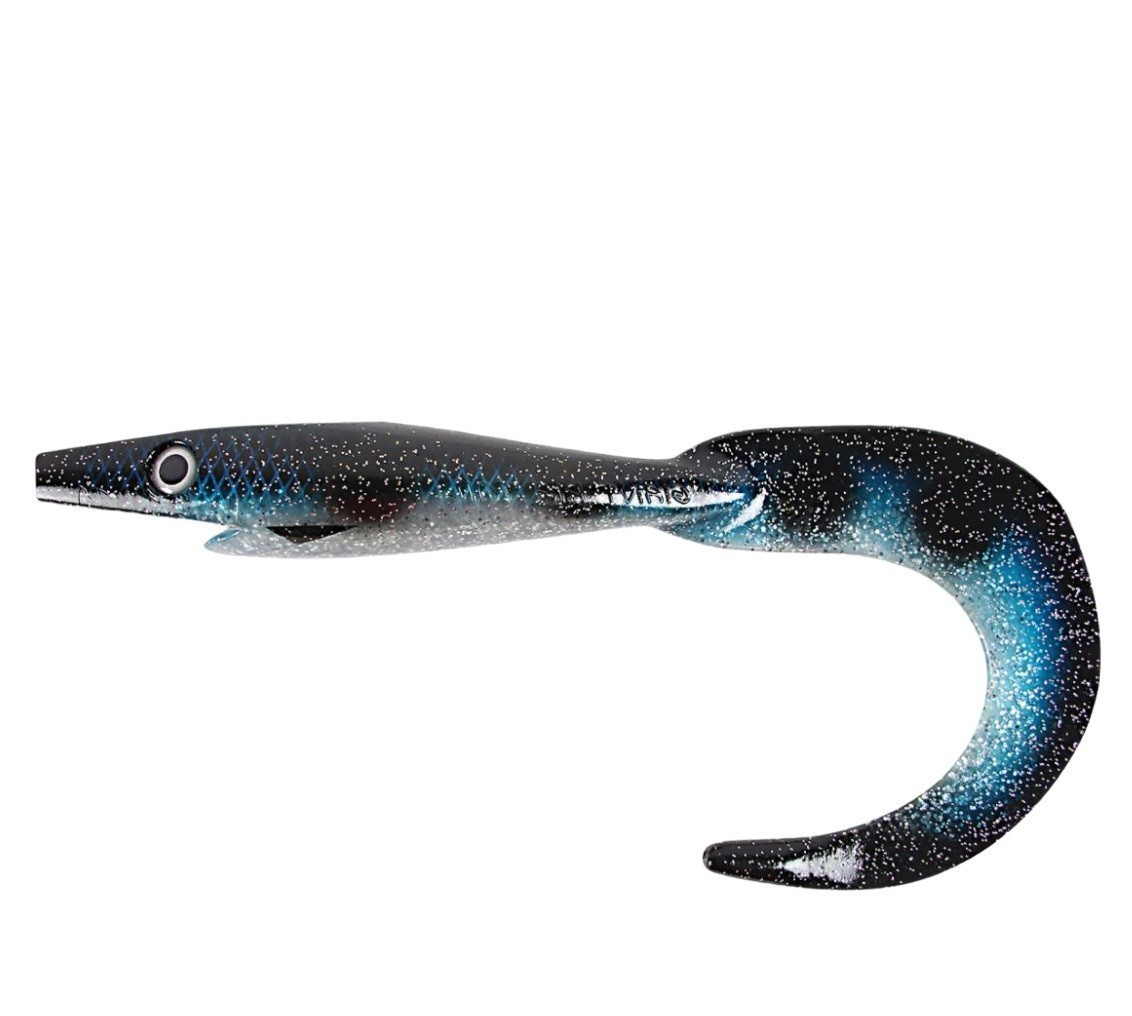 Силиконовая приманка Strike Pro Giant Pig Tail 400 мм 1 шт Ice Spotted Bullhead   SP-172K#131 — характеристики,
	                                    особенности конструкции