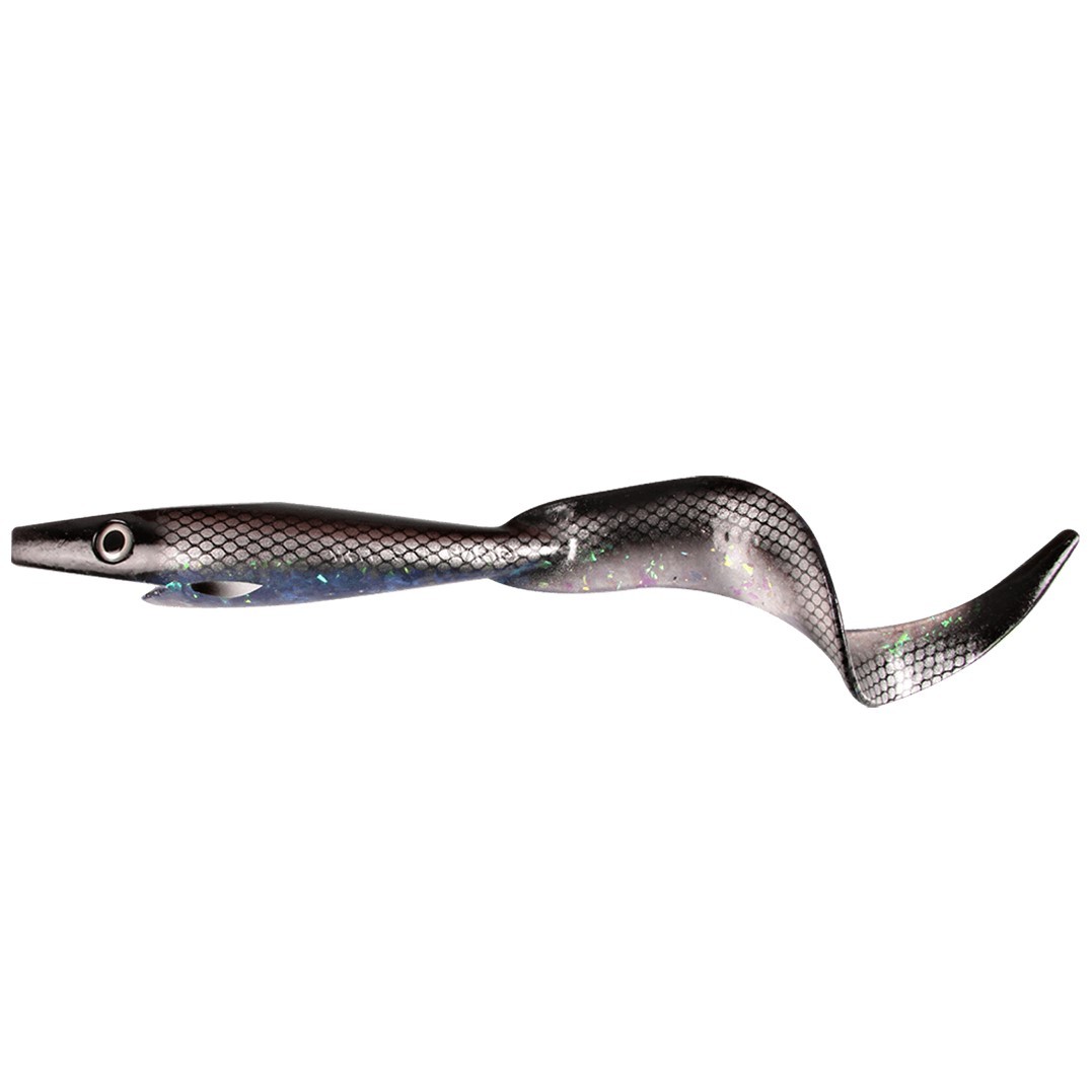 Силиконовая приманка Strike Pro Giant Pig Tail 400 мм 1 шт Midnight Shiner   SP-172K#150 — характеристики,  особенности конструкции
