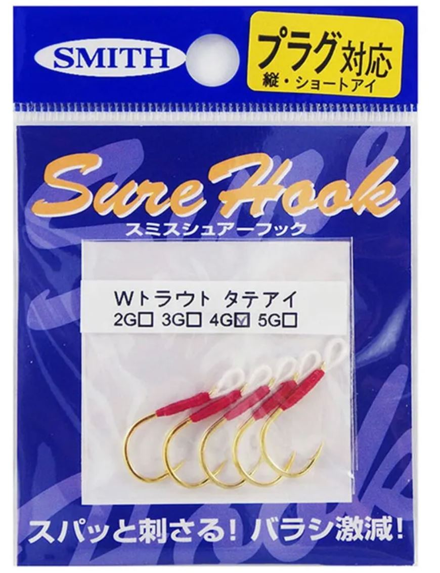 Крючок Одинарный Smith Assist Hook Vertical №4 5 шт — характеристики,  особенности конструкции