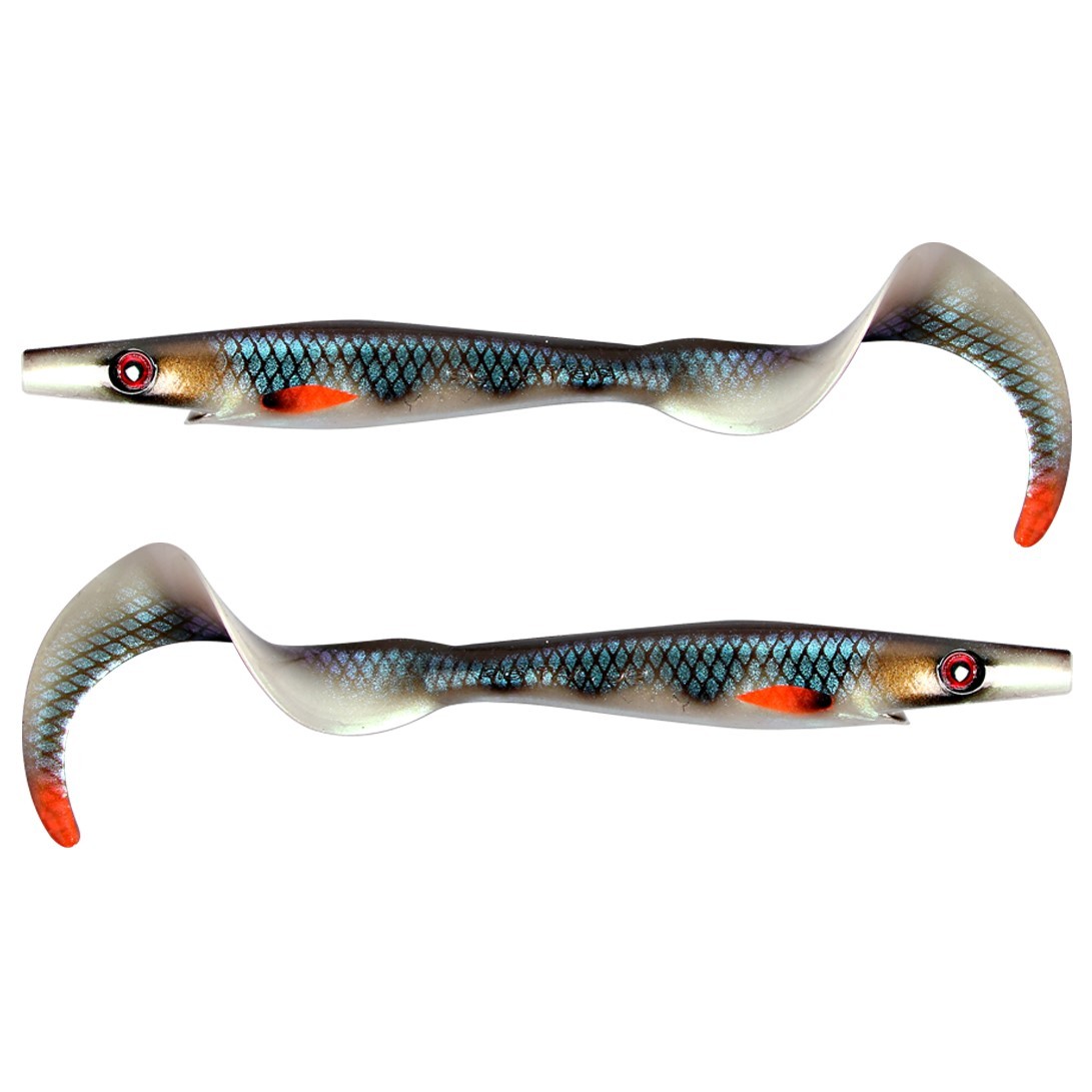 Силиконовая приманка Strike Pro Pig Tail Junior 230 мм 2 шт Royal Perch   SP-172R#152 — характеристики,  особенности конструкции