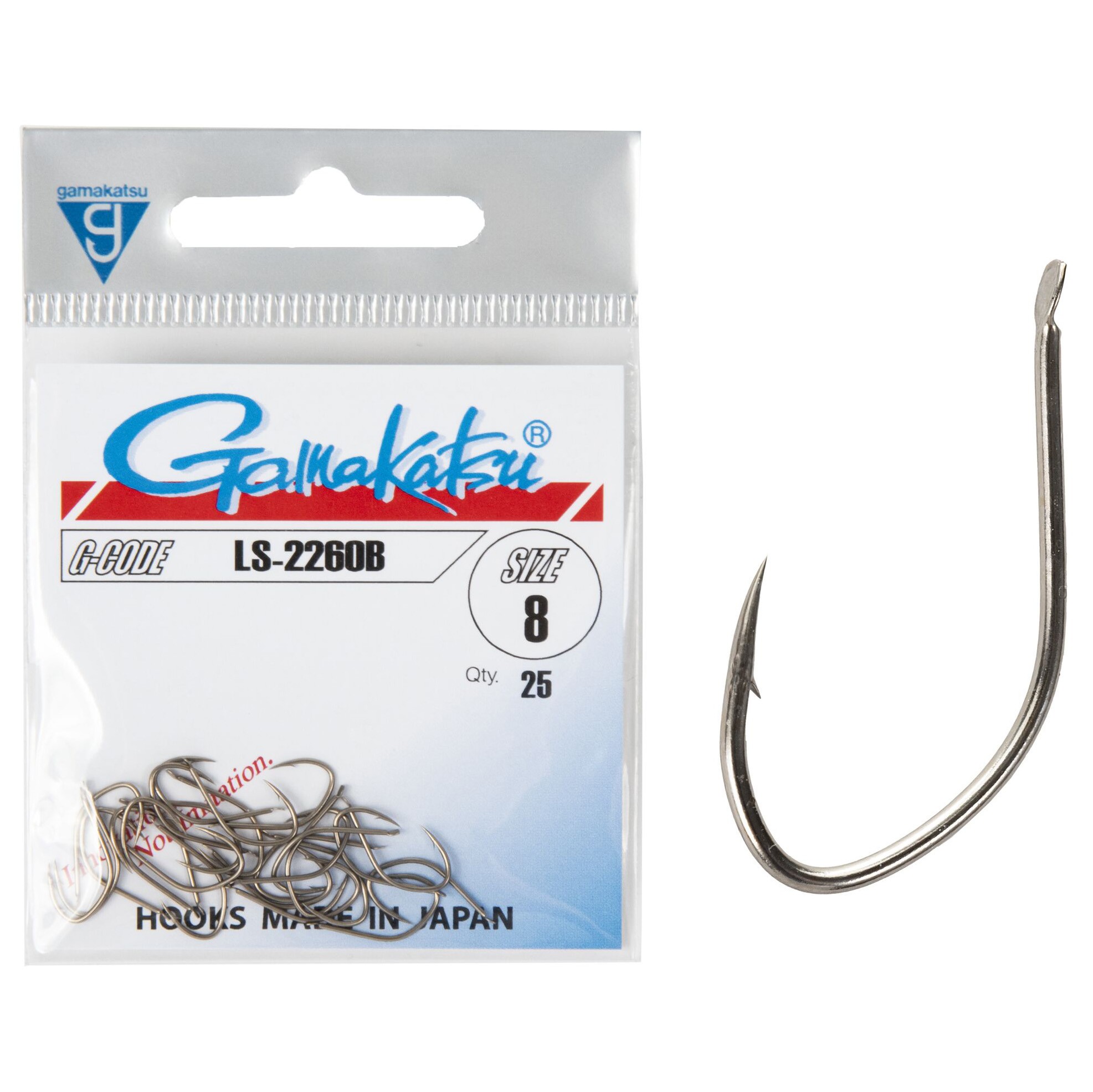 Крючок Одинарный Gamakatsu LS-2260B Hooks Bronze №8 25 шт    146684-008 — крупный план
	                                    1