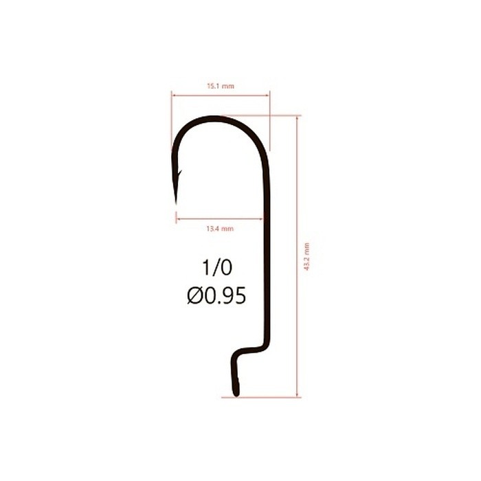 Крючок Офсетный Saikyo BS-2314 №1/0 10 шт BN   BS-2314BN1/0-10 — крупный план
	                                    2