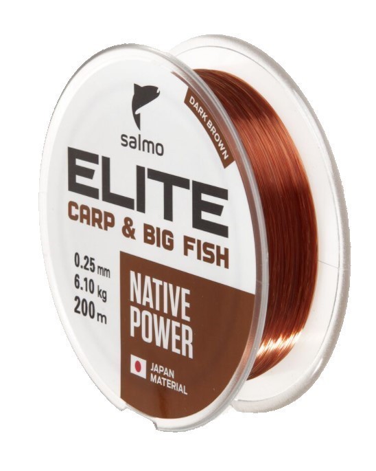 Леска монофильная Salmo Elite Carp & Big Fish 200 м 0,25 мм    4120-025 — характеристики,
	                                    особенности конструкции