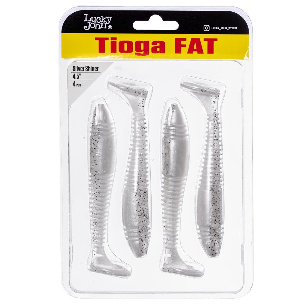 Силиконовая приманка Lucky John Tioga Fat 4.5in 114 мм 4 шт Z02 Pro Series  140147-Z02 — крупный план
	                                    2