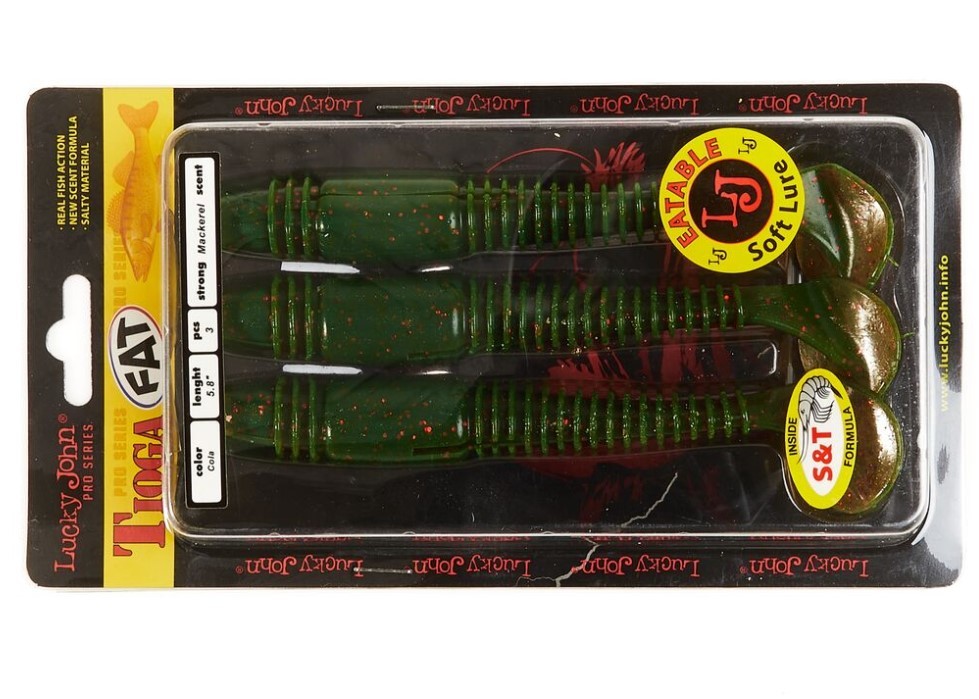 Силиконовая приманка Lucky John Tioga Fat 5.8in 147 мм 3 шт PA16 Pro Series  140148-PA16 — крупный план
	                                    2