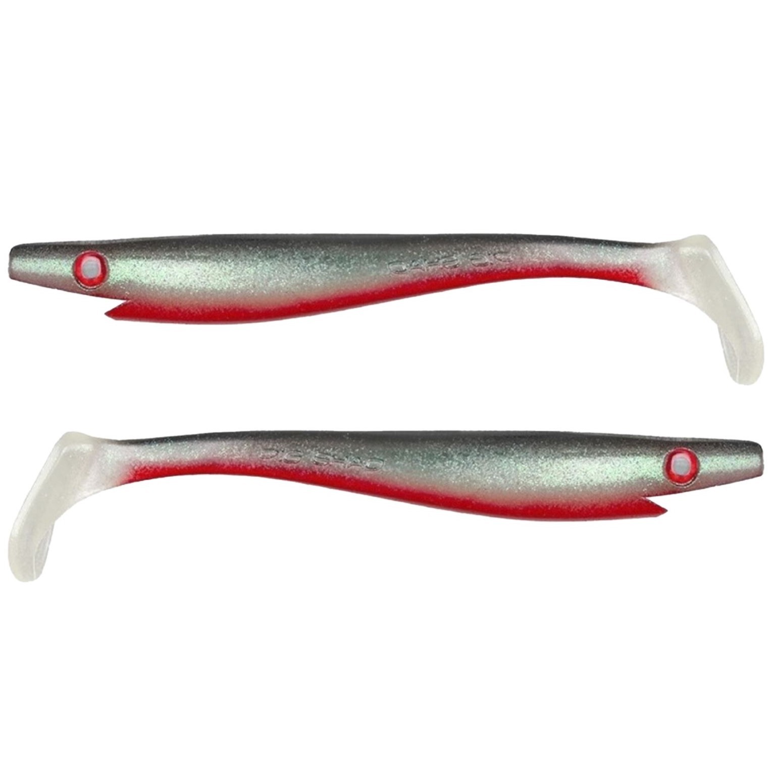 Силиконовая приманка Strike Pro Pig Shad Tournament 180 мм 2 шт Red Ghost Turkos holo   SP-172M#SP18 — характеристики,  особенности конструкции