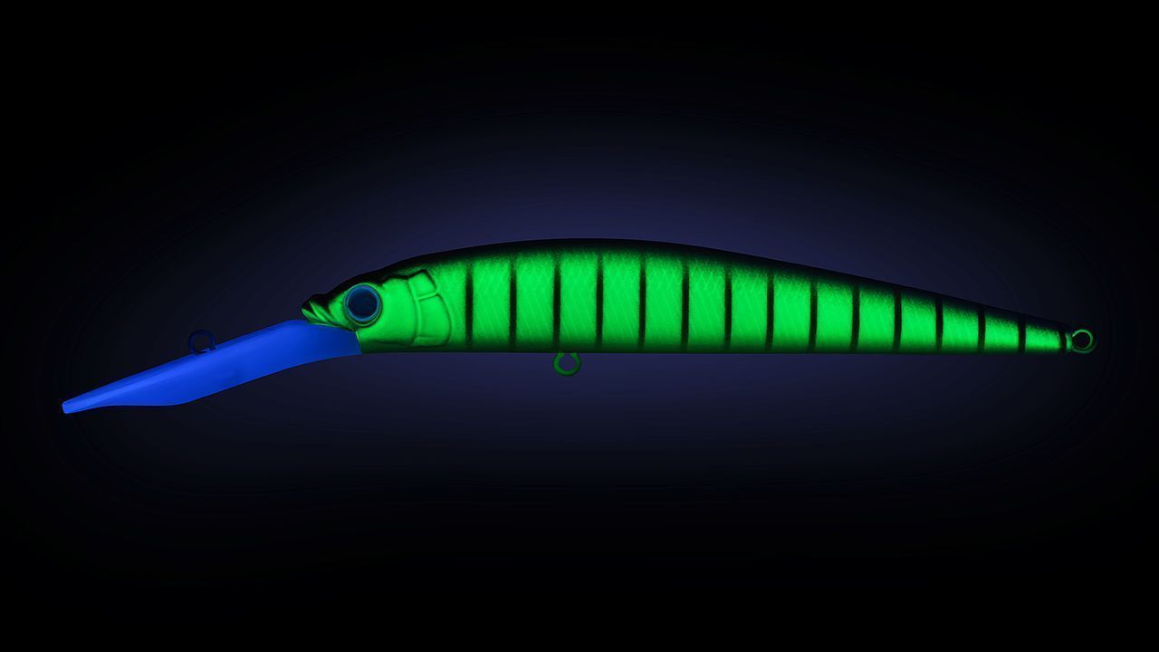 Воблер Strike Pro Alpha Diver 110 597S Blue Mat Tiger 13 гр   JL-062F#597S — крупный план
	                                    1