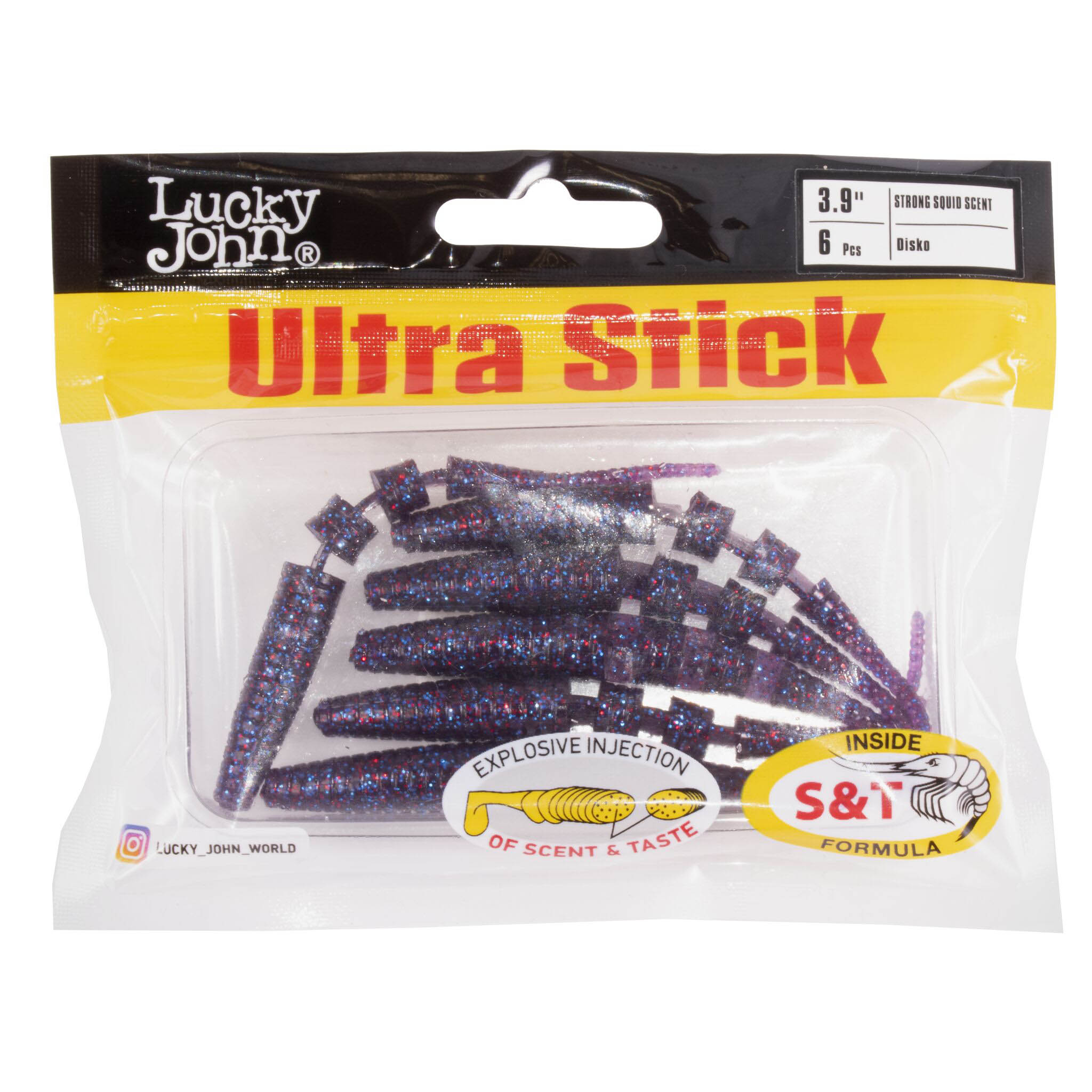 Силиконовая приманка Lucky John Ultra Stick 3,9in 100 мм 6 шт S63 Pro Series  140207-S63 — крупный план
	                                    2