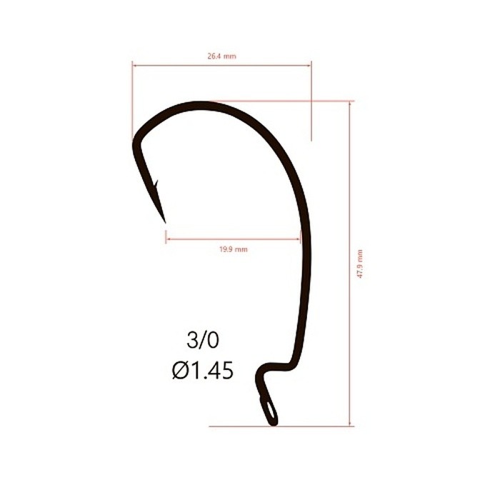 Крючок Офсетный Saikyo  BS-2317 №3/0 10 шт BN   BS-2317BN3/0-10 — крупный план
	                                    2