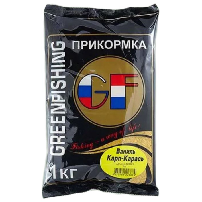 Прикормка Greenfishing GF  Карп-Карась 1 000 гр   ваниль — характеристики,  особенности конструкции