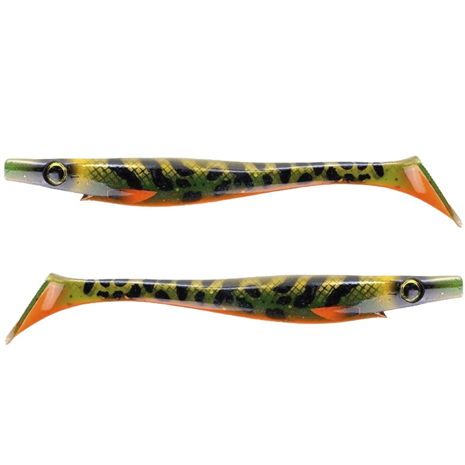 Силиконовая приманка Strike Pro Pig Shad Jr 230 мм 2 шт Leopard Burbot UV   SP-172C#SP43 — характеристики,  особенности конструкции