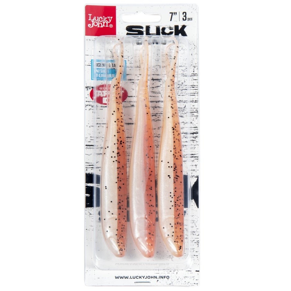 Силиконовая приманка Lucky John Slick Shad-V 7.0in 178 мм 3 шт Z21 3D Series  140424-Z21 — крупный план
	                                    2