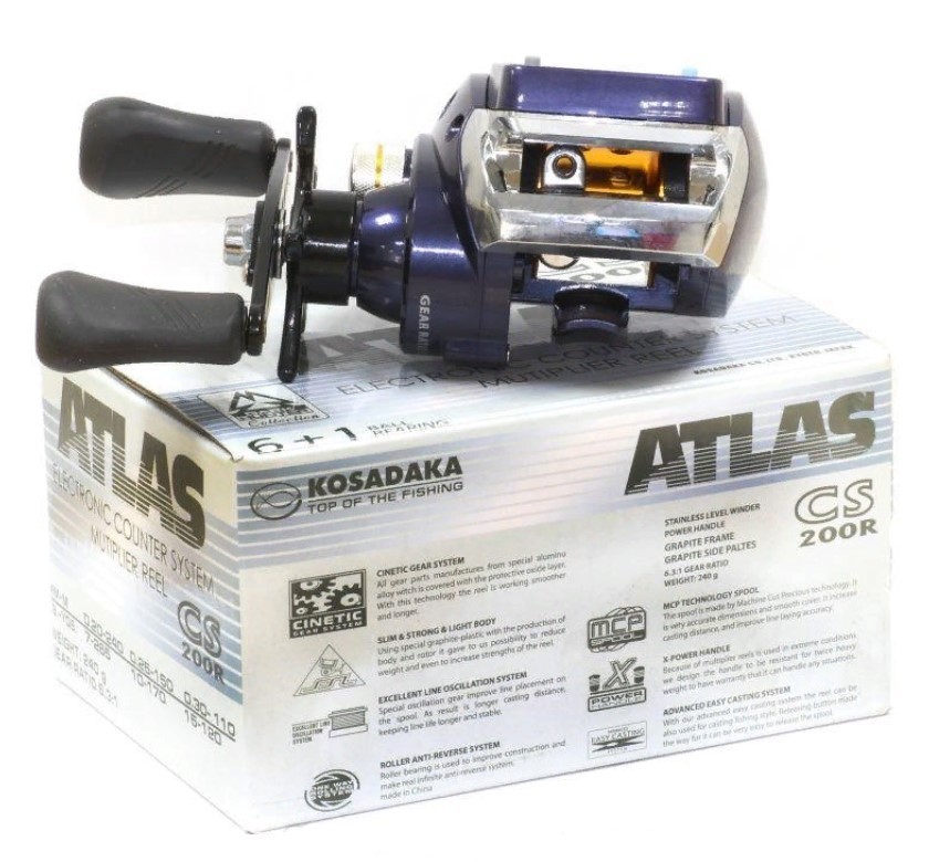 Катушка Kosadaka Atlas CS 200R  Правая 18  ASTCS200R — крупный план
	                                    4