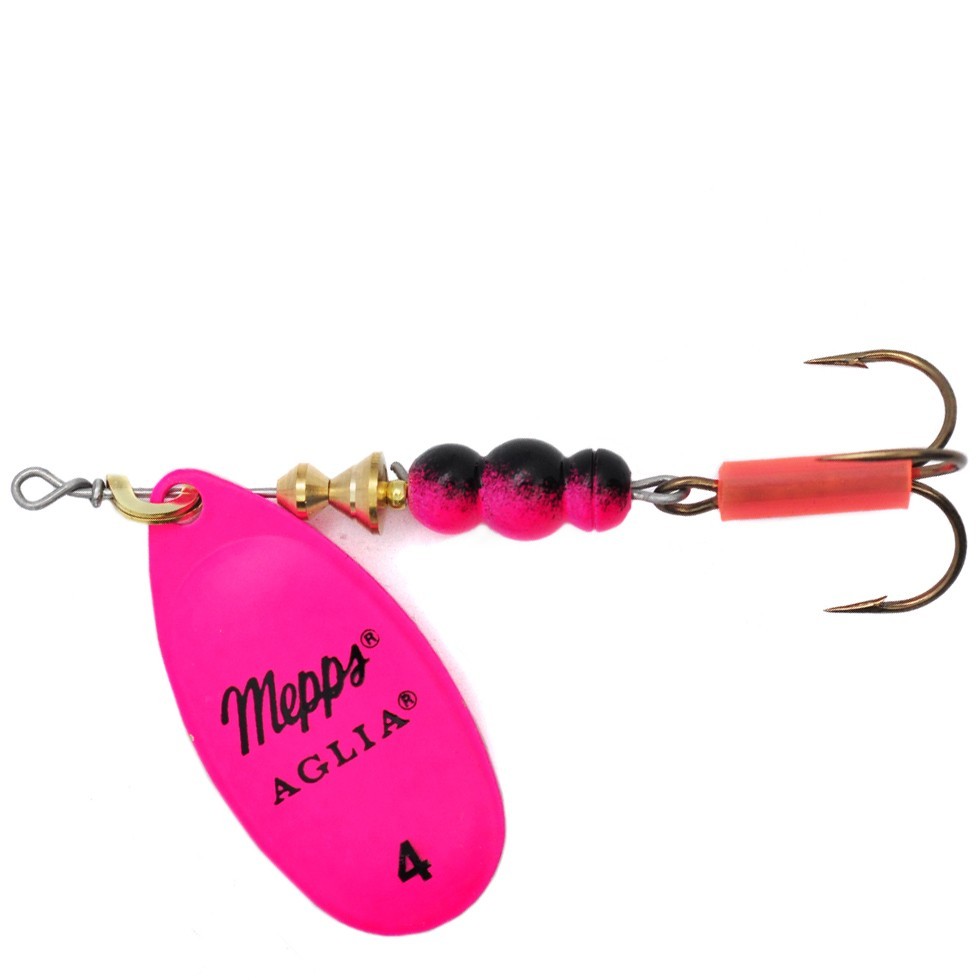 Вращающаяся Блесна Mepps Aglia Fluo №4 9 гр Rose   af-4-rs — характеристики,
	                                    особенности конструкции