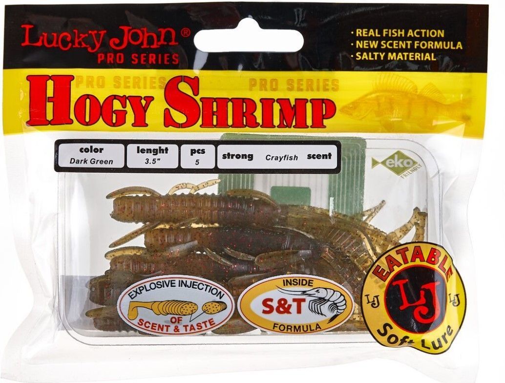 Силиконовая приманка Lucky John Hogy Shrimp 3.5in 89 мм 5 шт SB05 Pro Series  140174-SB05 — крупный план
	                                    1