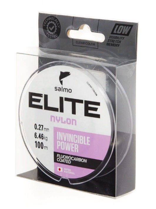 Леска монофильная Salmo Elite Fluoro Coated Nylon 100 м 0,27 мм    4118-027 — крупный план
	                                    1