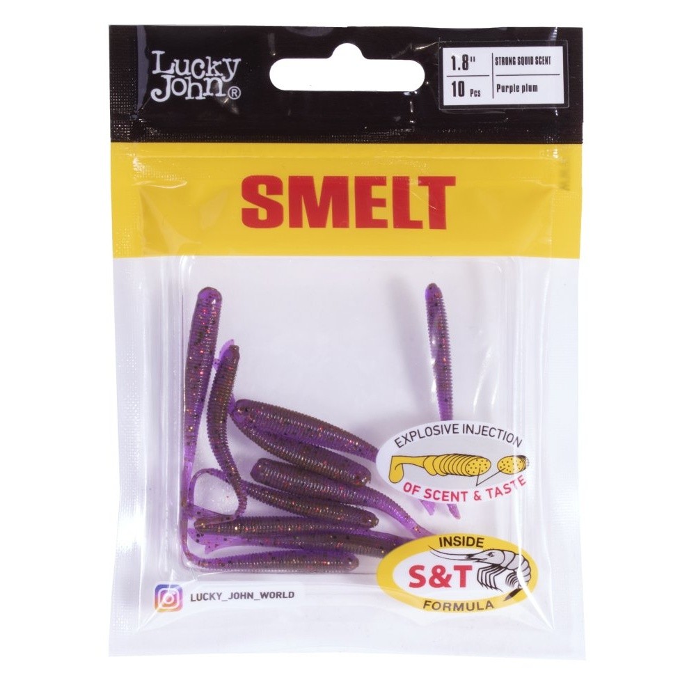 Силиконовая приманка Lucky John Smelt 1.8in 46 мм 10 шт S13 Pro Series  140226-S13 — крупный план
	                                    2