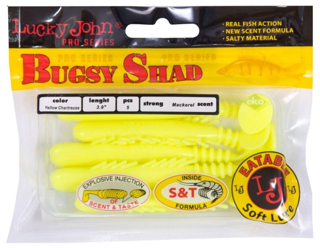 Силиконовая приманка Lucky John Bugsy Shad 3.9in 100 мм 5 шт S88 Pro Series  140108-S88 — крупный план
	                                    2