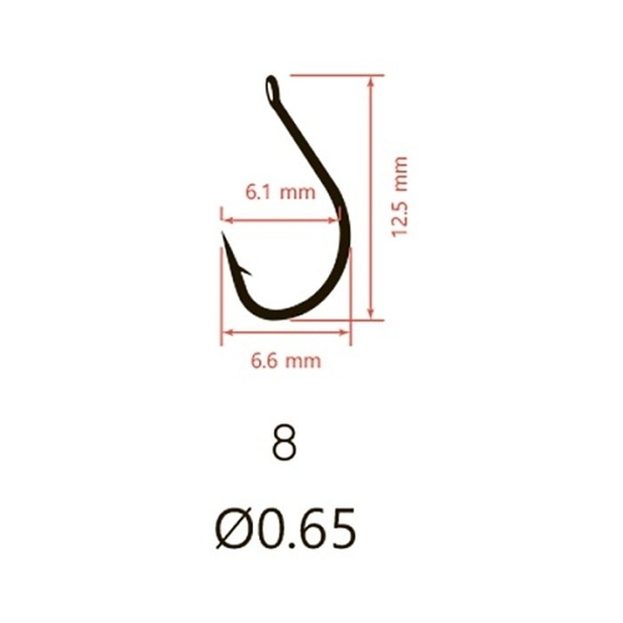 Крючок Одинарный Saikyo KH-10008 Idumezina №8 10 шт BN   KH-10008BN8-10 — крупный план
	                                    2