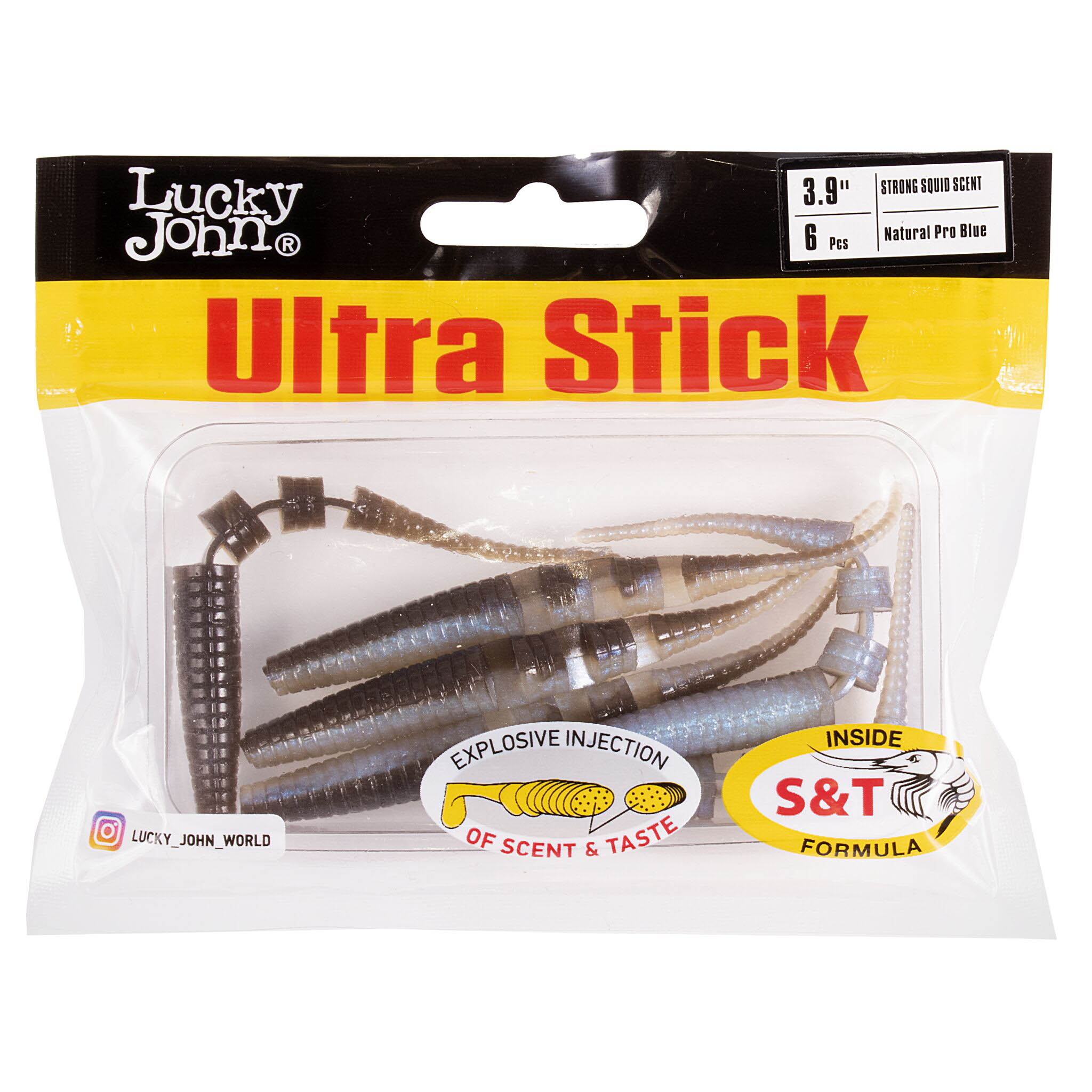 Силиконовая приманка Lucky John Ultra Stick 3,9in 100 мм 6 шт T46 Pro Series  140207-T46 — крупный план
	                                    3