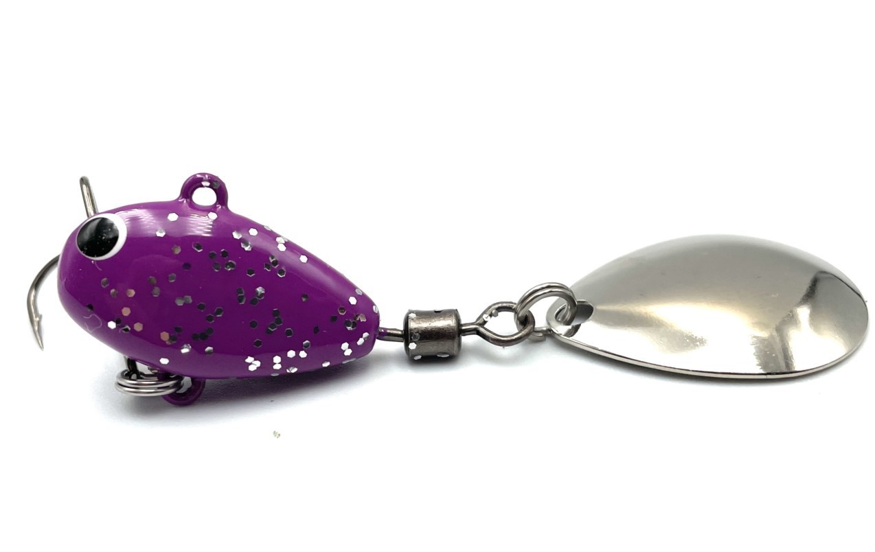 Тейл-спиннер UF Studio Hurricane 21 21 гр 65 мм Violet Glitter   H21Vg — характеристики,
	                                    особенности конструкции