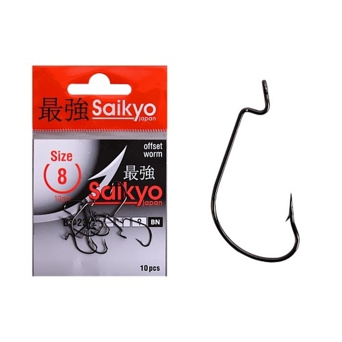 Крючок Офсетный Saikyo BS-2312 №8 10 шт BN   BS-2312BN8-10 — характеристики,  особенности конструкции