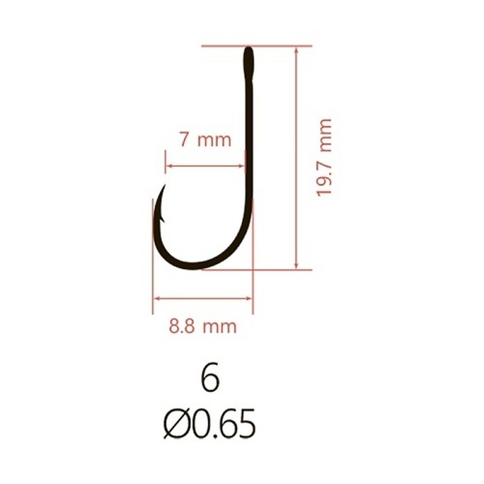 Крючок Одинарный Saikyo KH-10120 №06 10 шт BN   KH-10120BN06-10 — крупный план
	                                    2