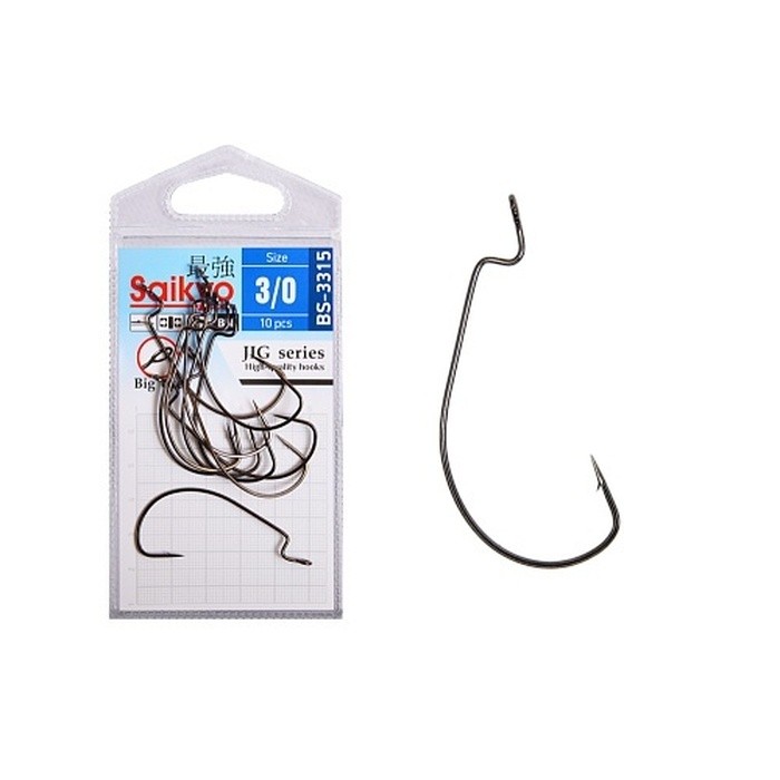 Крючок Офсетный Saikyo BS-3315 №3/0 10 шт BN   BS-3315BN3/0-10 — характеристики,  особенности конструкции