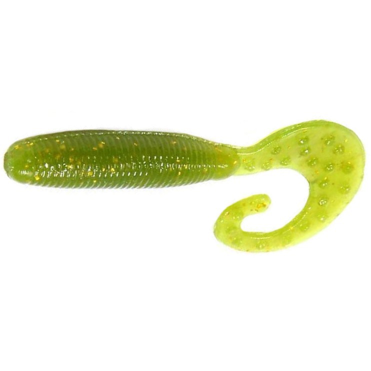 Силиконовая приманка Reins Fat G-Tail Grub 2 50 мм 20 шт 035-Green Sparkling   FGTG2-035 — характеристики,  особенности конструкции